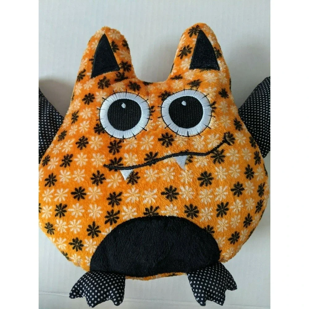 Ganz Bellapops Bat Halloween Black Orange Vampire Stuffed Toy Doll Plush 10